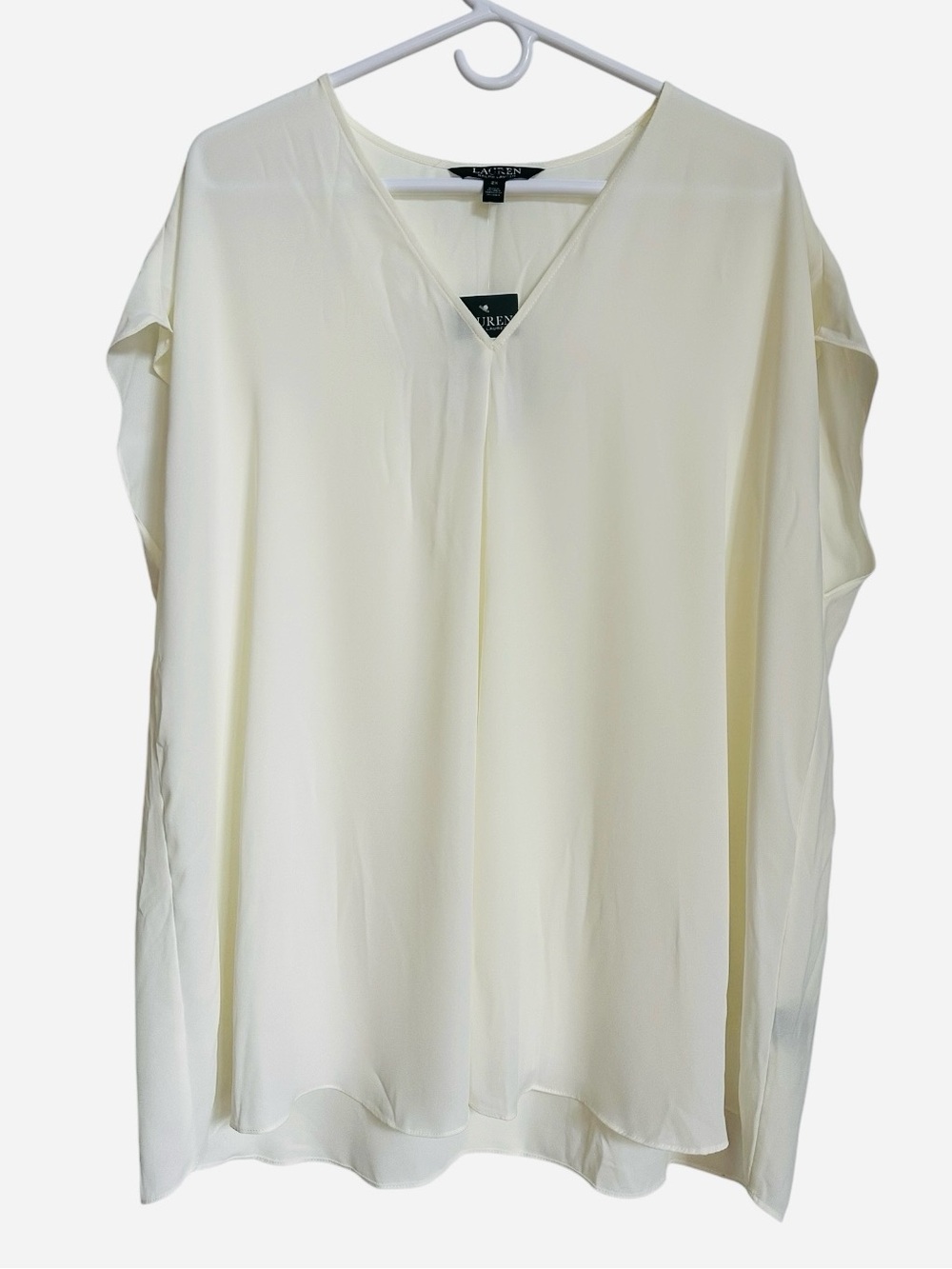Lauren Ralph Lauren V-neck cap-sleeve blouse